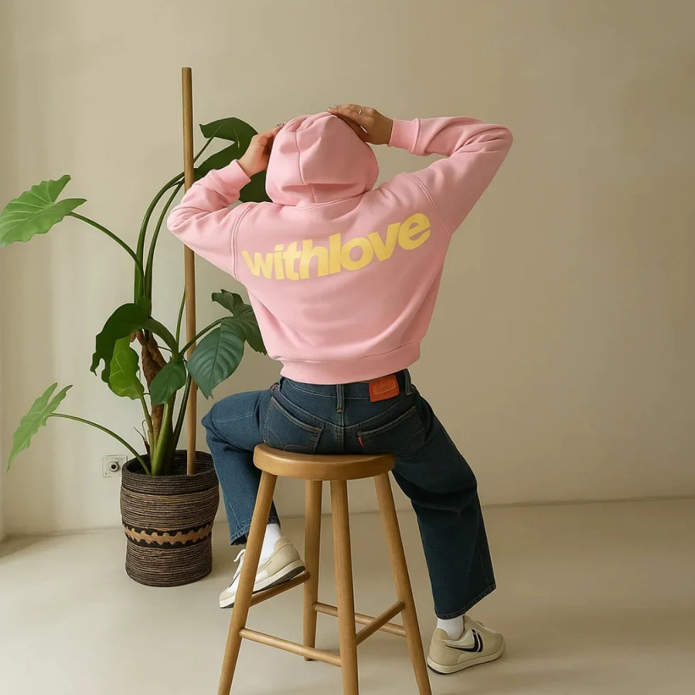 Women'S with Love Hoodie | Oversized Winter Streetwear