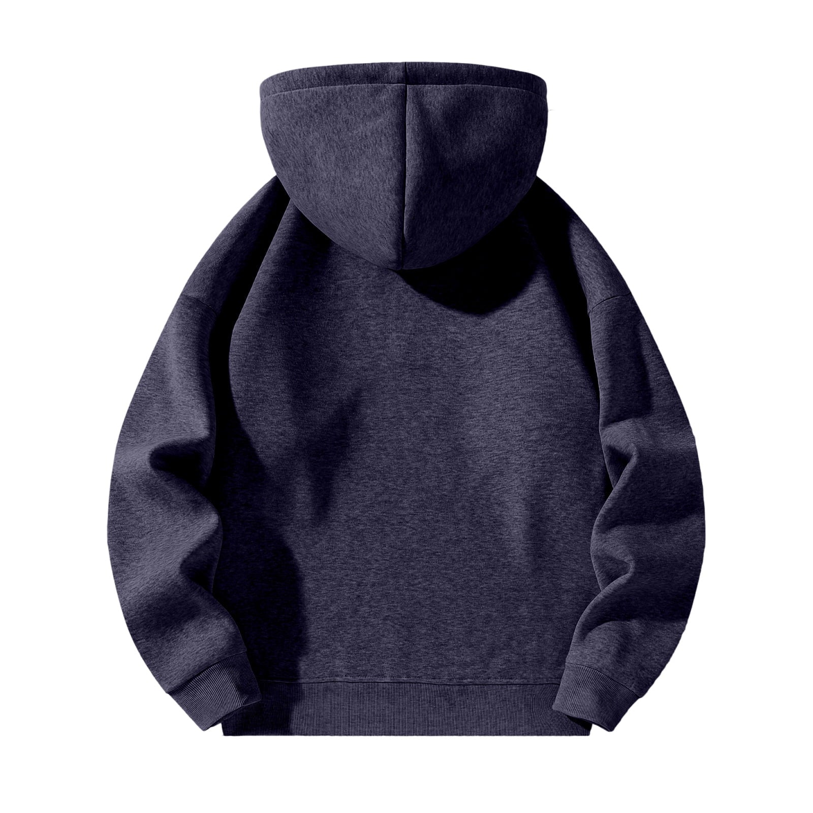 Men'S Quarter Zip Hoodies Zip up Solid Color Hoodie Long Sleeve Drop Shoulder Sweatshirt Casual Pullover Navy XL