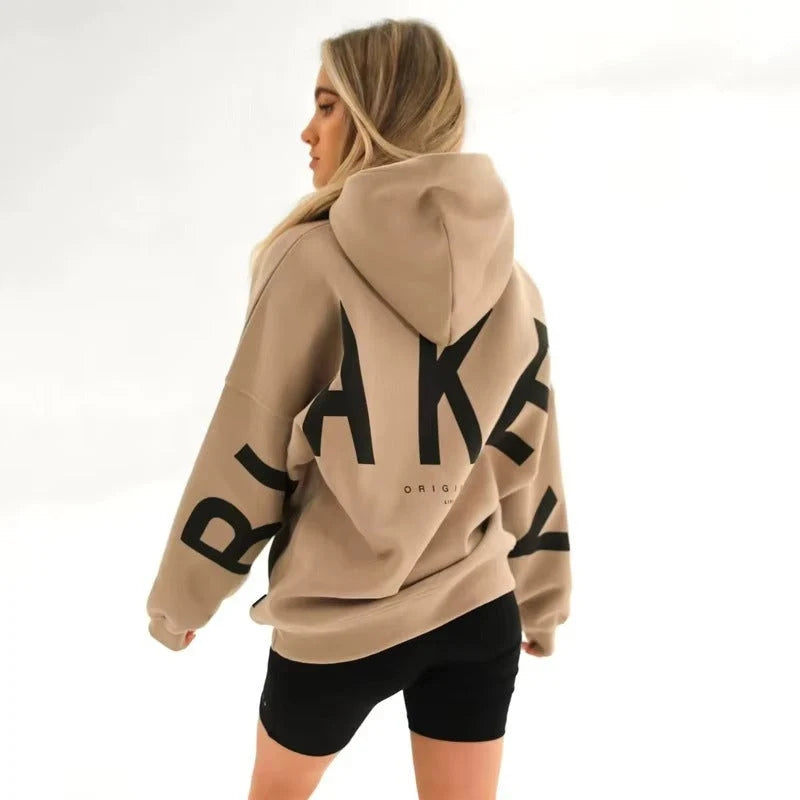 Lily - Long Sleeve Oversized Hoodie with Ribbed Design