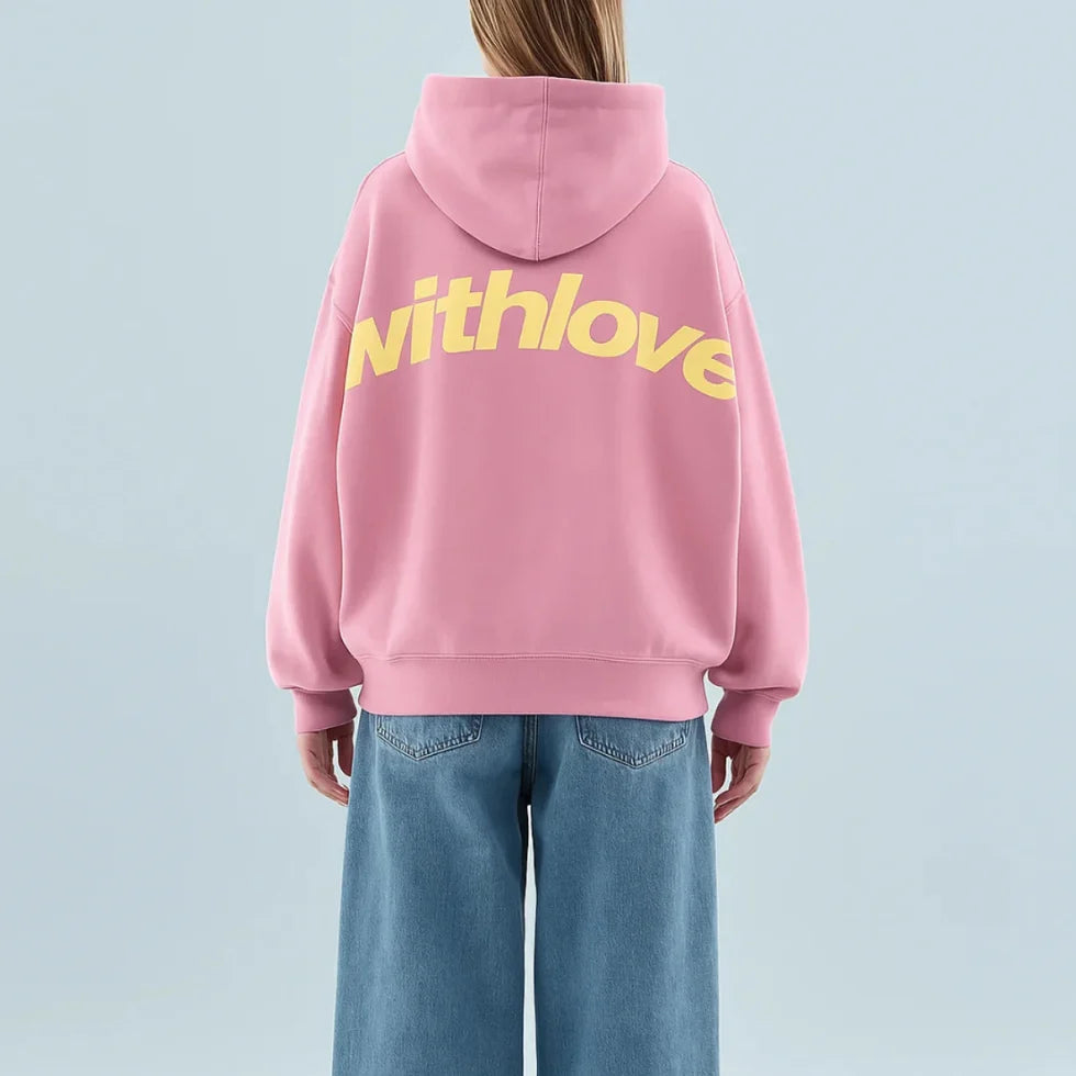Women'S with Love Hoodie | Oversized Winter Streetwear
