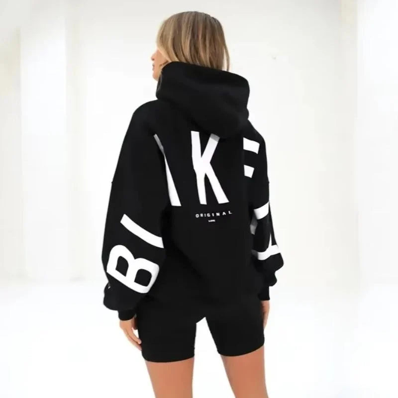Lily - Long Sleeve Oversized Hoodie with Ribbed Design