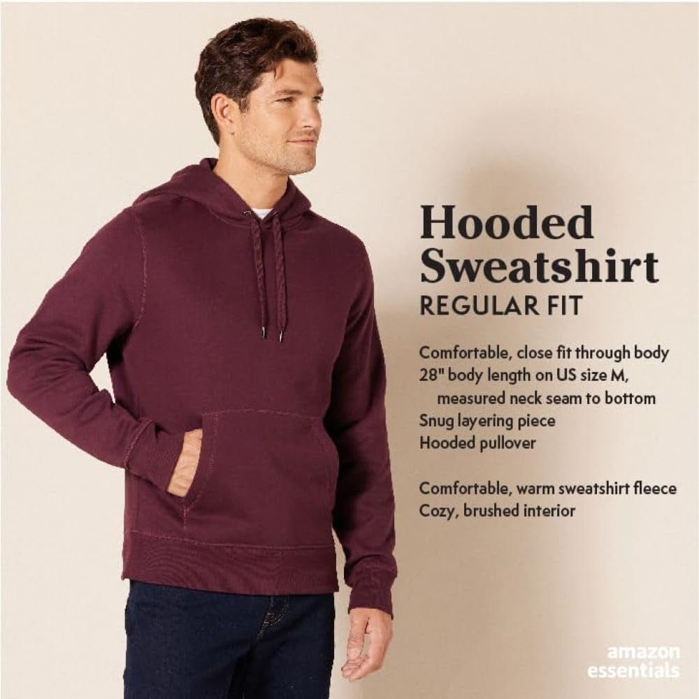 Men'S Pullover Sweatshirt Hoodie, Big & Tall Options Available
