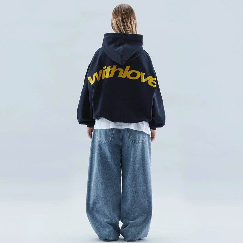 Women'S with Love Hoodie | Oversized Winter Streetwear