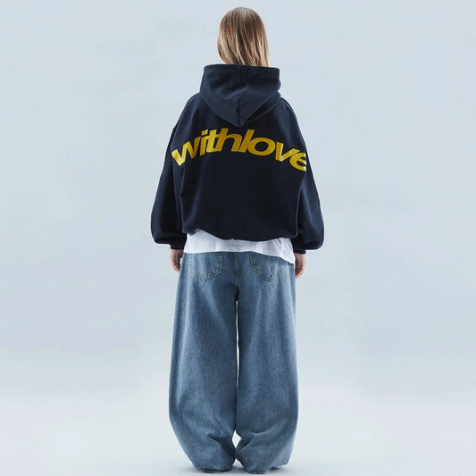 Women'S with Love Hoodie | Oversized Winter Streetwear